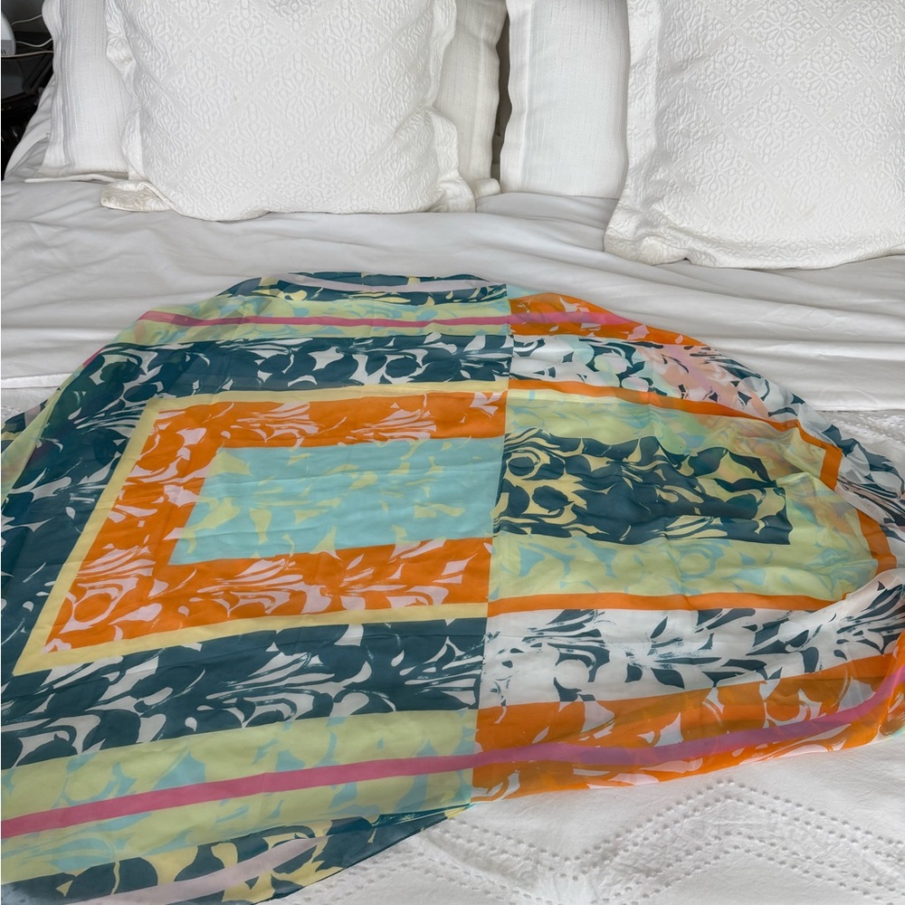 Diane Von Furstenberg Multicolor Abstract Scarf - Picture 5 of 8